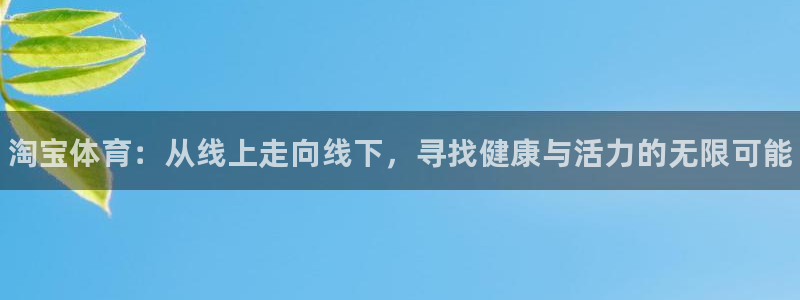 JJB竞技宝官方正版app官网:淘宝体育:从线上走向线下,寻